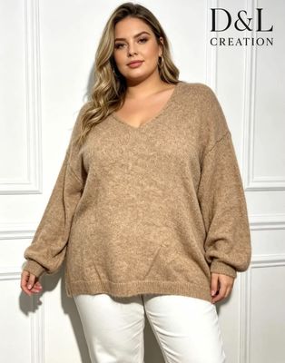 Hovedbilde TALIA V-NECK KNIT (NY9185) - Camel - CA.19 SEPT ...