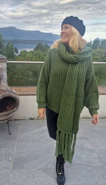 ElunaTT Oversize Sweater - green twist