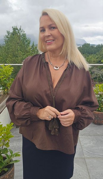 INCANTO BLOUSE - copper brown - ca.15 sept levering