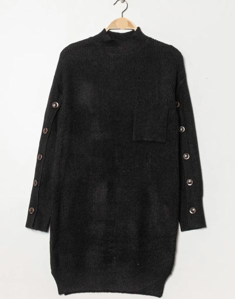 DAKOTA KNIT DRESS - BLACK - (2330-3422) - LEVERING CA. 25 august