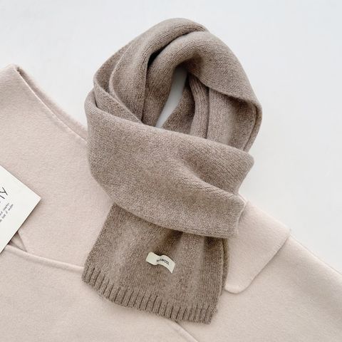 Hovedbilde NELIA WOOL SCARF – 100 % ull - light taupe