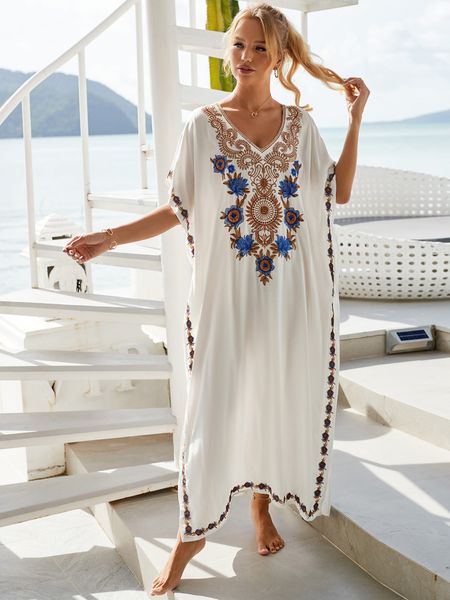SORAYA KAFTAN – OFFWHITE & BLUE 