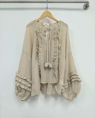 Hovedbilde ROSALINE BLOUSE (G002) ONE SIZE - Beige  - ca 25. ...