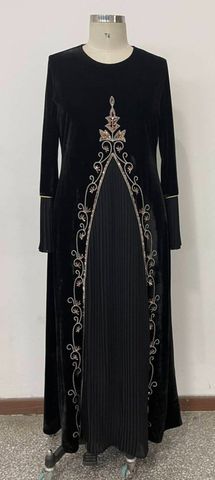 Hovedbilde ALVA VELVET DRESS - black - 1 oktober levering