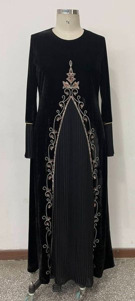 ALVA VELVET DRESS - black - 1 oktober levering