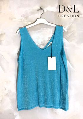 Hovedbilde ALESSIA LUREX TOP ( dp13016 ) - turquoise 