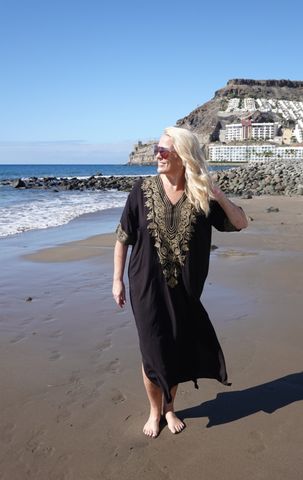 Hovedbilde Cannes Kaftan – Black & Gold - 