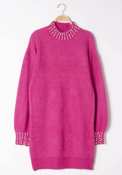 Pearl Knit Dress - Fushia - (2357-3433/2013) - LEVERING CA. 25 august