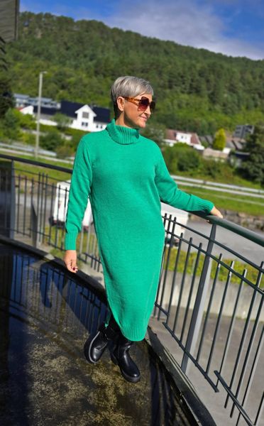 MIRA KNIT DRESS - Green - (6001-2012) 