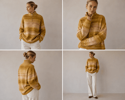 Hovedbilde VILDA ZIP KNIT (RM6002) ONE SIZE - Mustard Yellow ...